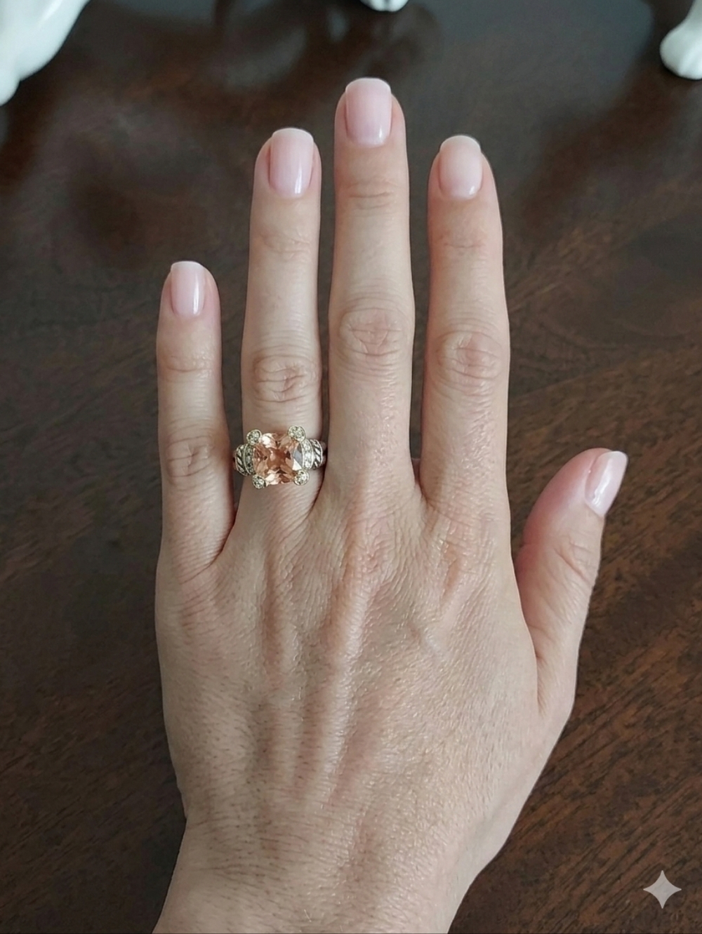 925 Silver Elegant Citrine Cocktail Ring